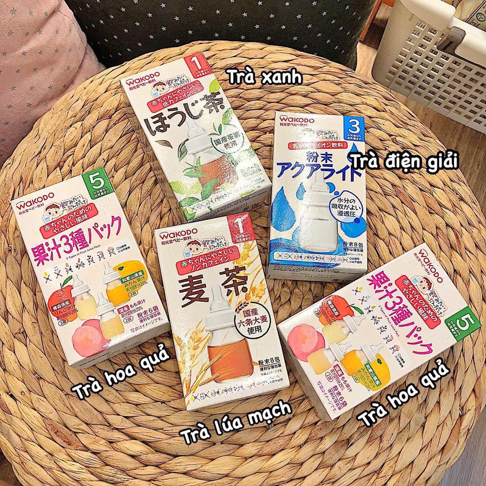 Trà hoa quả trái cây Nhật Wakodo thanh nhiệt cho bé