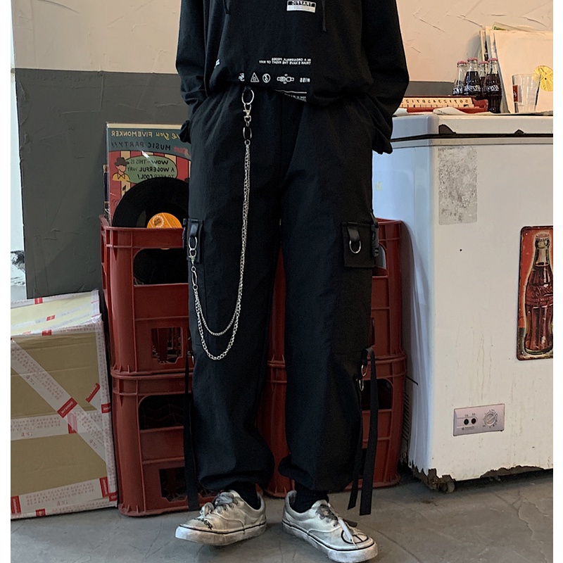 Quần ống rộng  quần dài cạp chun có dây rút điều chỉnh eo vải co dãn dày dặn mặc 4 mùa TTE276