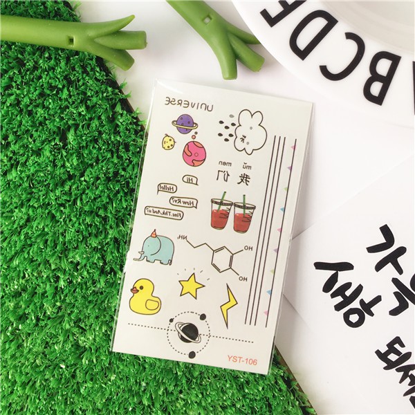 Hình xăm dán tattoo mini stickers cute dễ thương