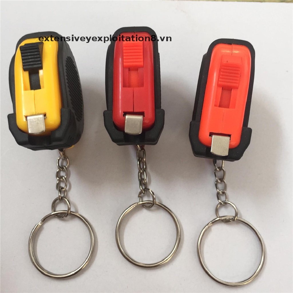 【extensive】 Mini Tape Measure With Key Chain Plastic Portable 1m Retractable Ruler 【vn】