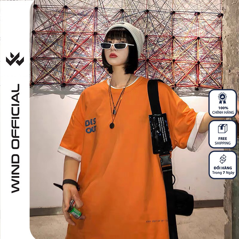 Áo phông tay lỡ WIND unisex form rộng DISOUT thời trang nam nữ oversize ulzzang