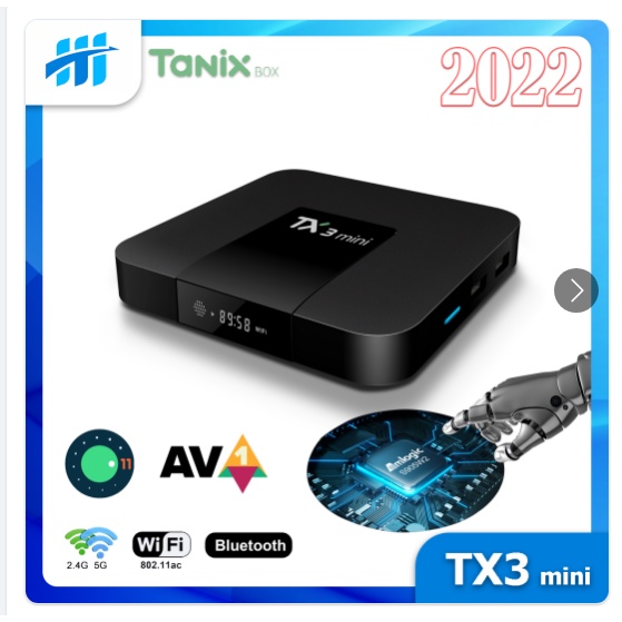 Tivi box  TX3 mini Plus 2022 Android ATV 11 Ram 2G, bộ nhớ trong 16G CPU Amlogic S902W2, USB 3.0