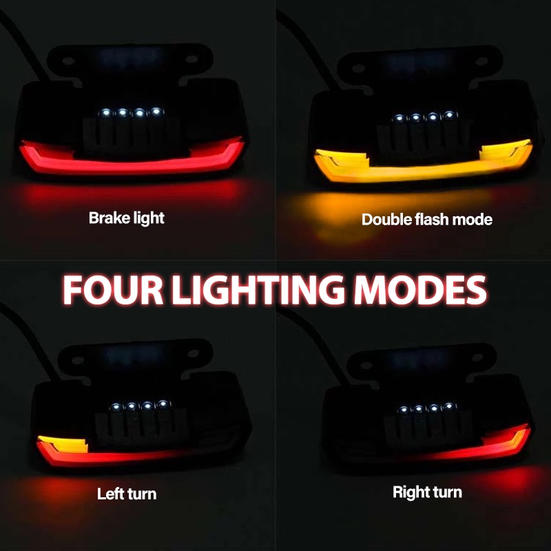 Đèn Xi Nhan Cảnh Báo Chống Nước Gắn Đuôi Xe Máy Scooter