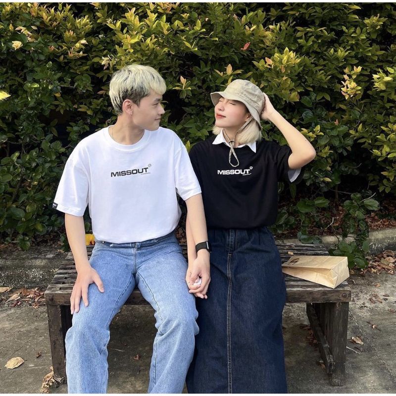 XPstore Áo Thun tay lỡ unisex Missout Nam/Nữ (Ảnh thật)