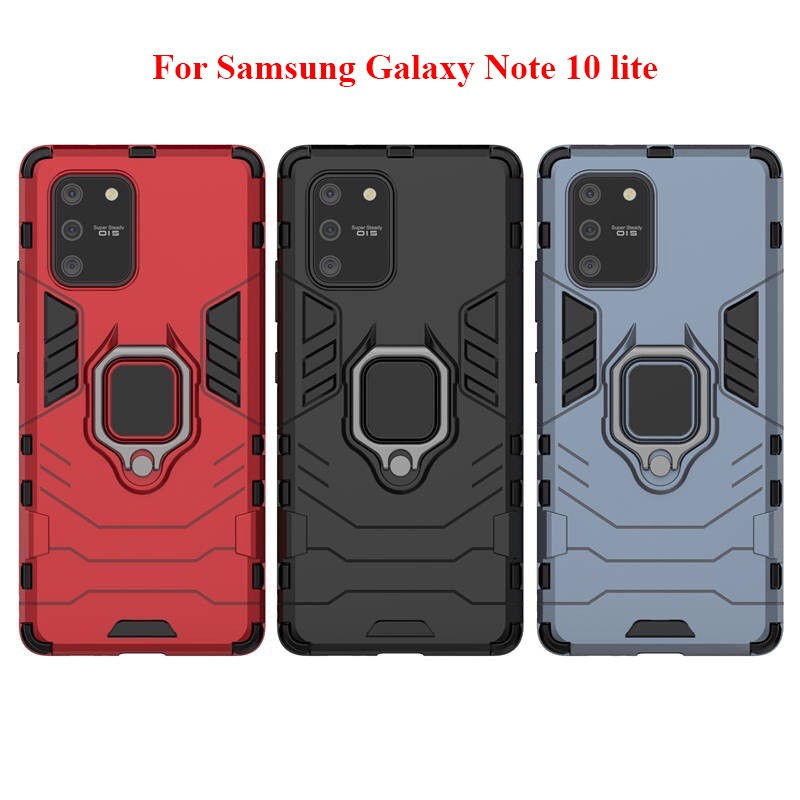 Ốp lưng Samsung Galaxy Note 10 lite chống sốc Iron Man gắn giá đỡ iring, chống va đập