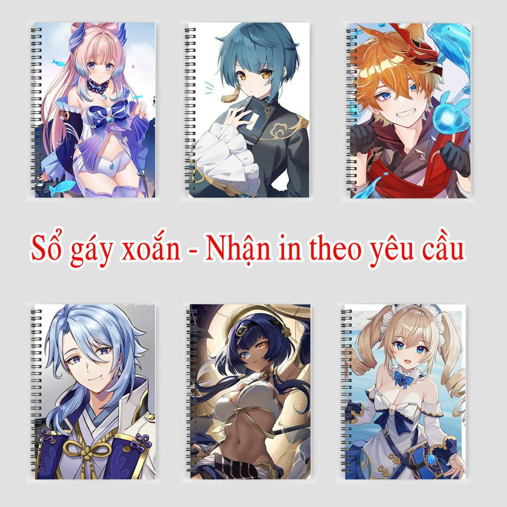 Sổ tay Kokomi Tartaglia Xingqiu Yelan Candace genshin impact Barbara Kamisato Ayato Mona  M5393
