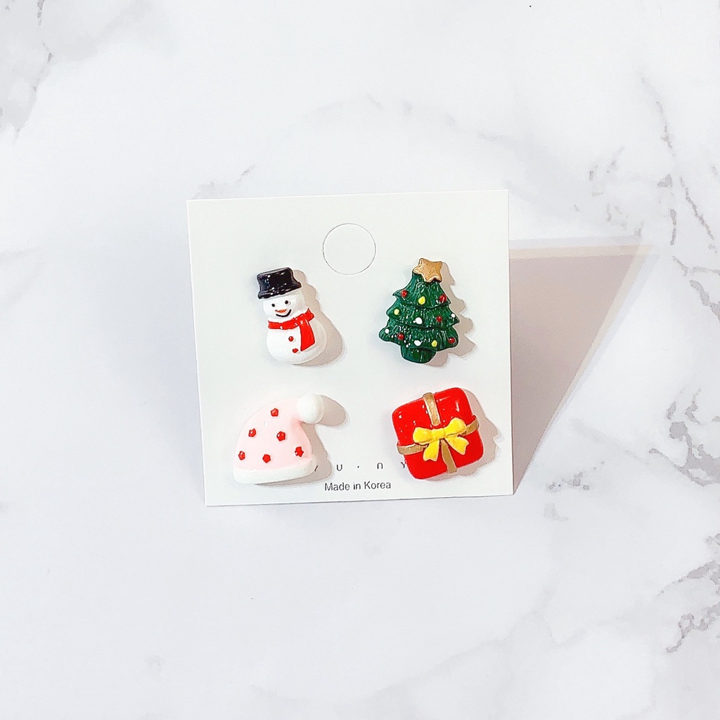 Bộ 3 Huy Hiệu Cài Áo Hình Cây Thông Giáng Sinh Ngộ Nghĩnh