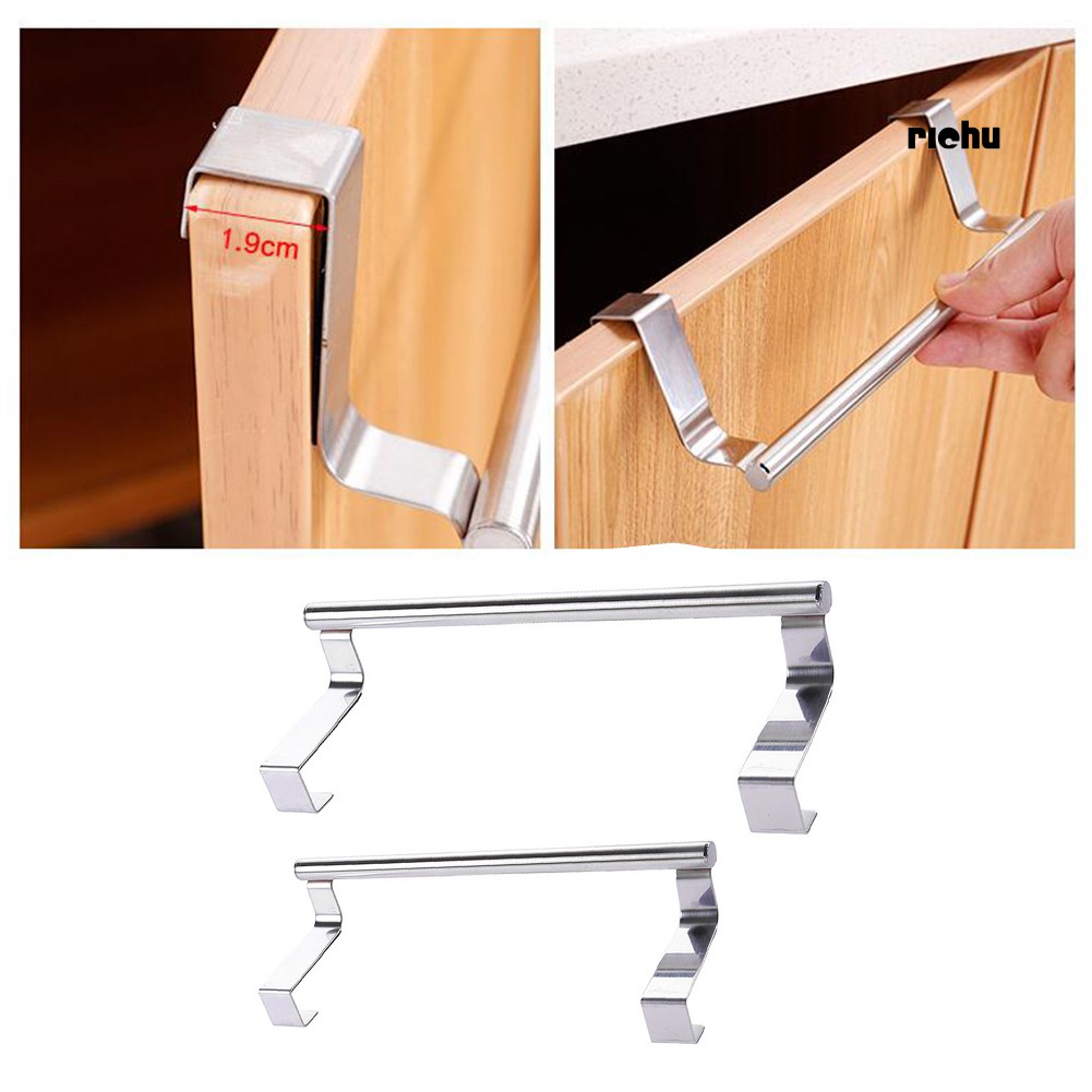 ❀Giá Đỡ Treo Khăn Bằng Thép Không Gỉ Gắn Cửa Tủ Chén
