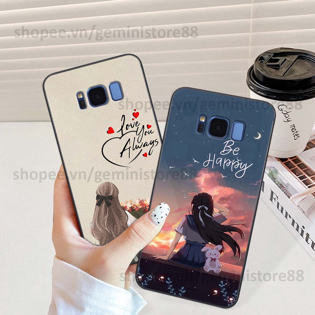 Ốp Samsung S8 / S8 Plus / S8+ in hình cô gái be happy trẻ trung cá tính năng động