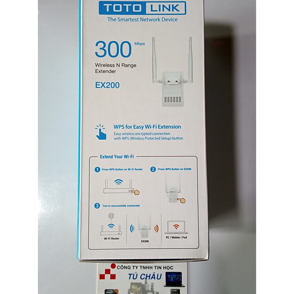 Bộ mở rộng kích sóng Wifi TOTOLINK  Wireless N Range Extender EX200 | BigBuy360 - bigbuy360.vn