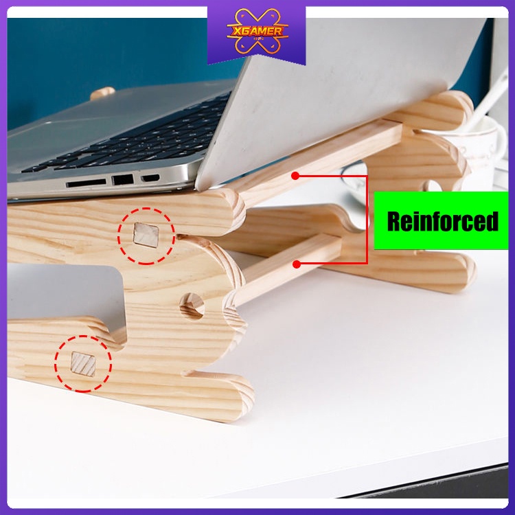 Giá đỡ gỗ 2 trong 1 cho Notebook 10-17.6inch 2021 | BigBuy360 - bigbuy360.vn