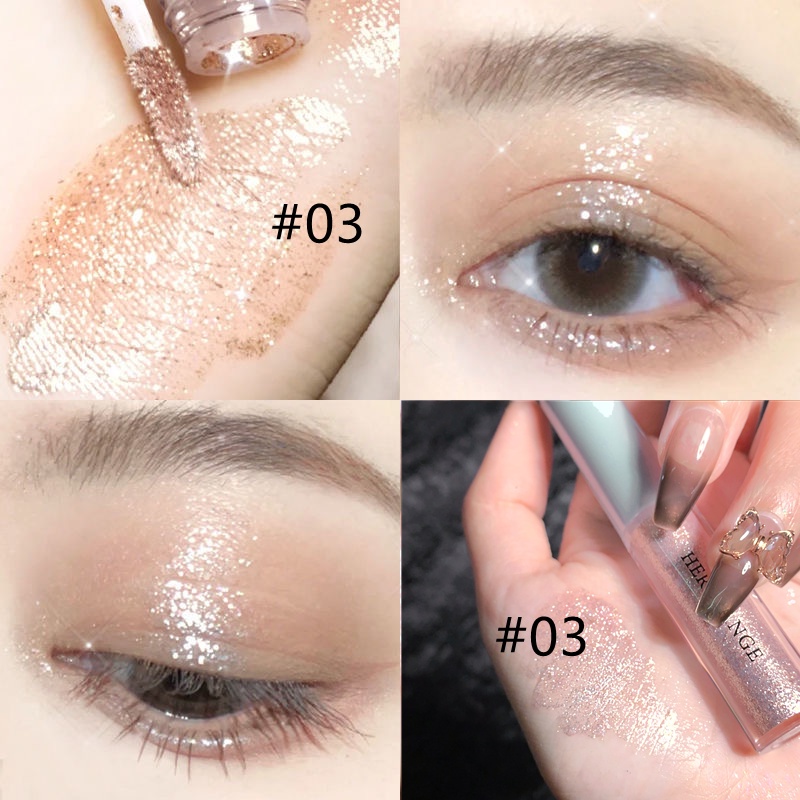 Bộ 3 Phấn Mắt nhũ highlight Herorange Dạng Lỏng Chống Thấm Nước Nhanh Khô Độ Bão Hòa Cao