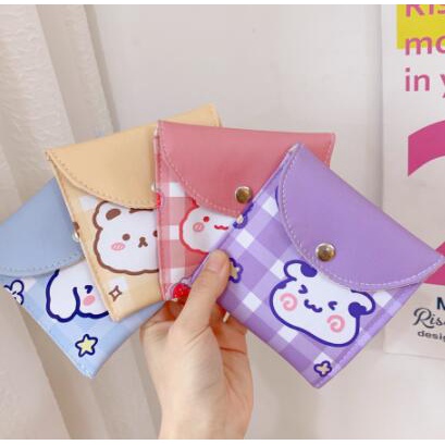Ví Đựng Băng Vệ Sinh Cỡ Lớn Hình Chú Chó Dễ Thương Phong Cách Hàn Quốc