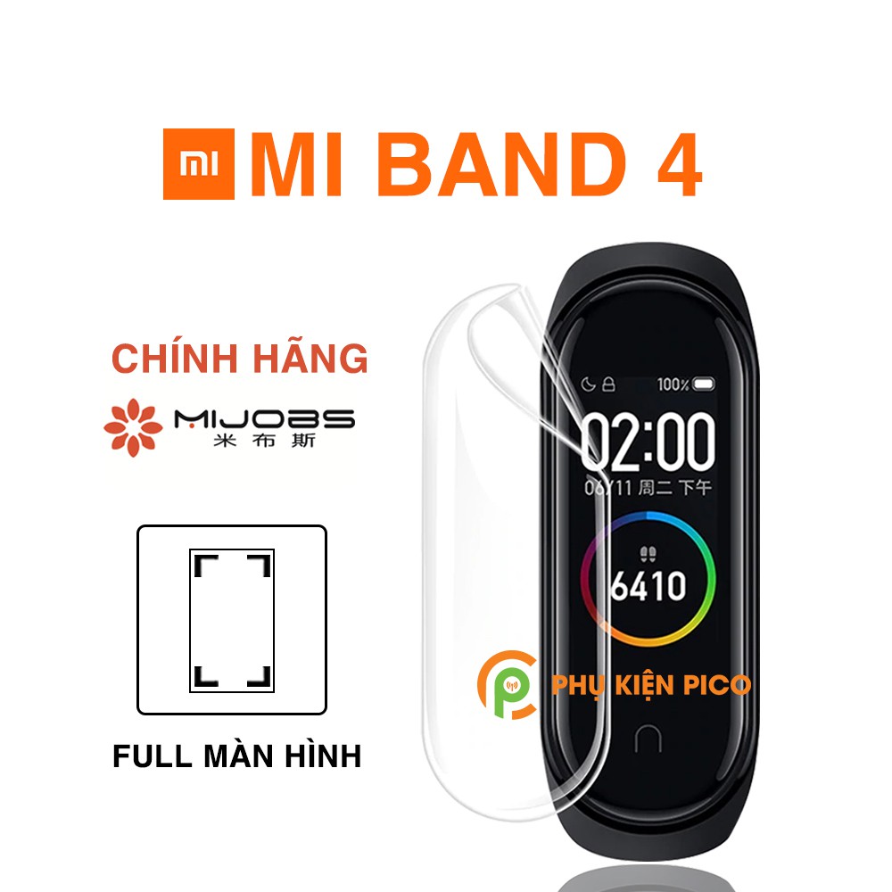 Dán màn hình Mi Band 4 full màn hình dẻo trong suốt chính hãng Mijobs - Dán dẻo Mi Band 4