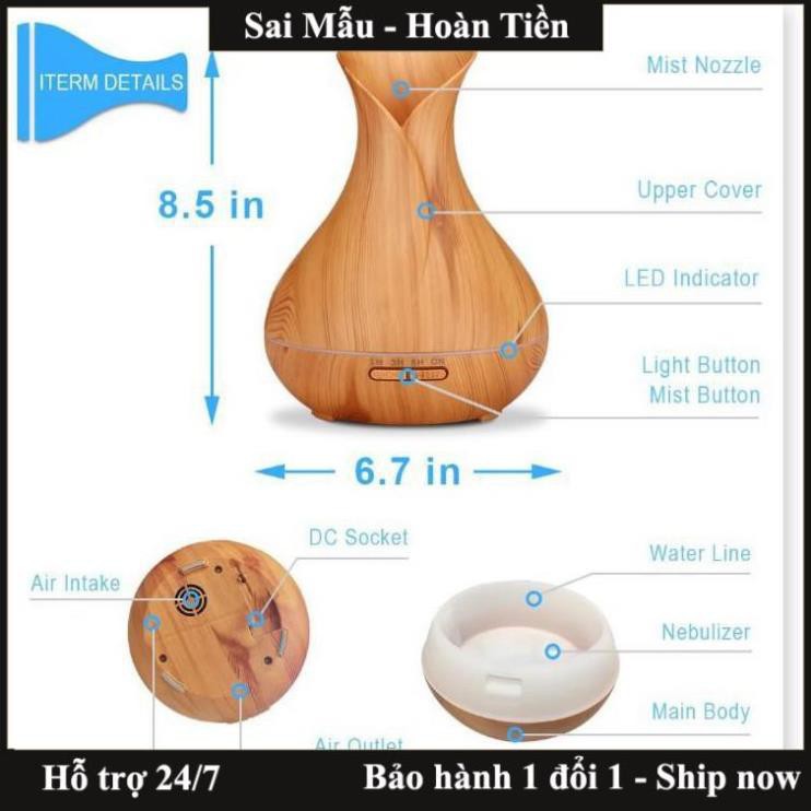 ✔️[Shop uy tín ]Máy Xông Tinh Dầu Phun Sương Hình Búp Sen 400ml  - Freeship - LỖI 1 ĐỔI 1  - Bảo hành uy tín