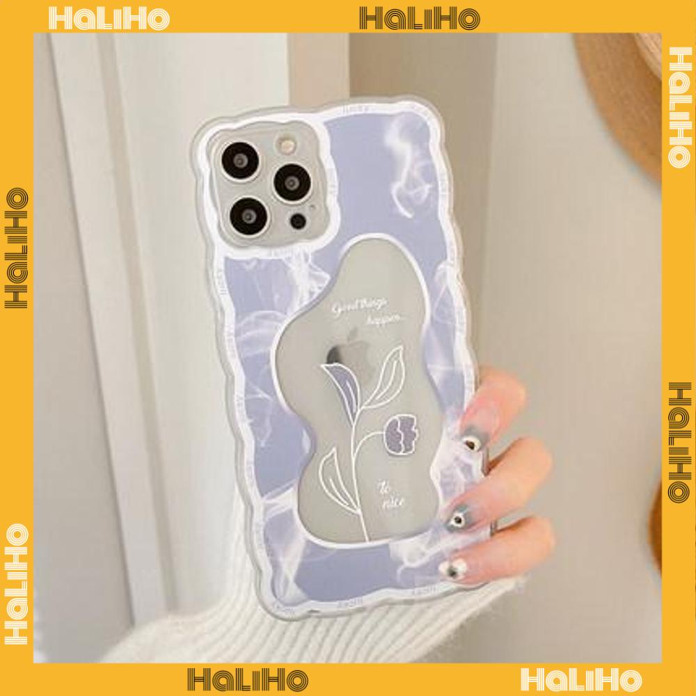 Ốp điện thoại silicon mềm kiểu gợn sóng họa tiết hoa thích hợp cho iPhone 13 Pro Max 12 Pro Max 11 7 Plus xr xs max
