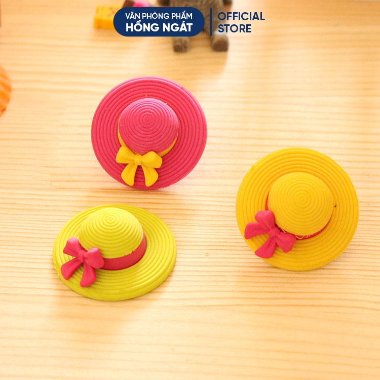 Tẩy bút chì hình mũ xinh, đồ dùng học tập dễ thương cute giá rẻ làm quà tặng học sinh văn phòng phẩm T02