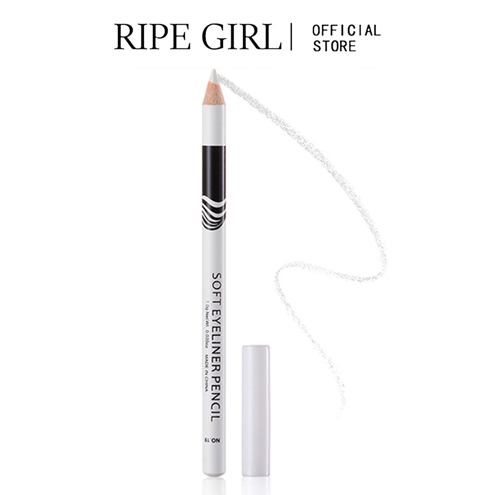 Bút kẻ mắt RIPE GIRL màu trắng độ bóng cao mềm mịn chống thấm nước chất lượng cao cho nữ
