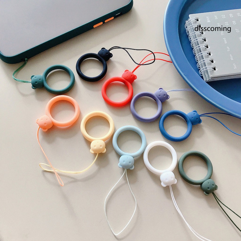 Bộ 2 Móc Xỏ Ngón Tay Bằng Silicon Hình Gấu Hoạt Hình Thông Dụng