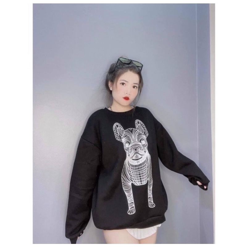 Áo nỉ Hoodie họa tiết con chó nam nữ đều mặc được Ulzzang Unisex 1hitshop