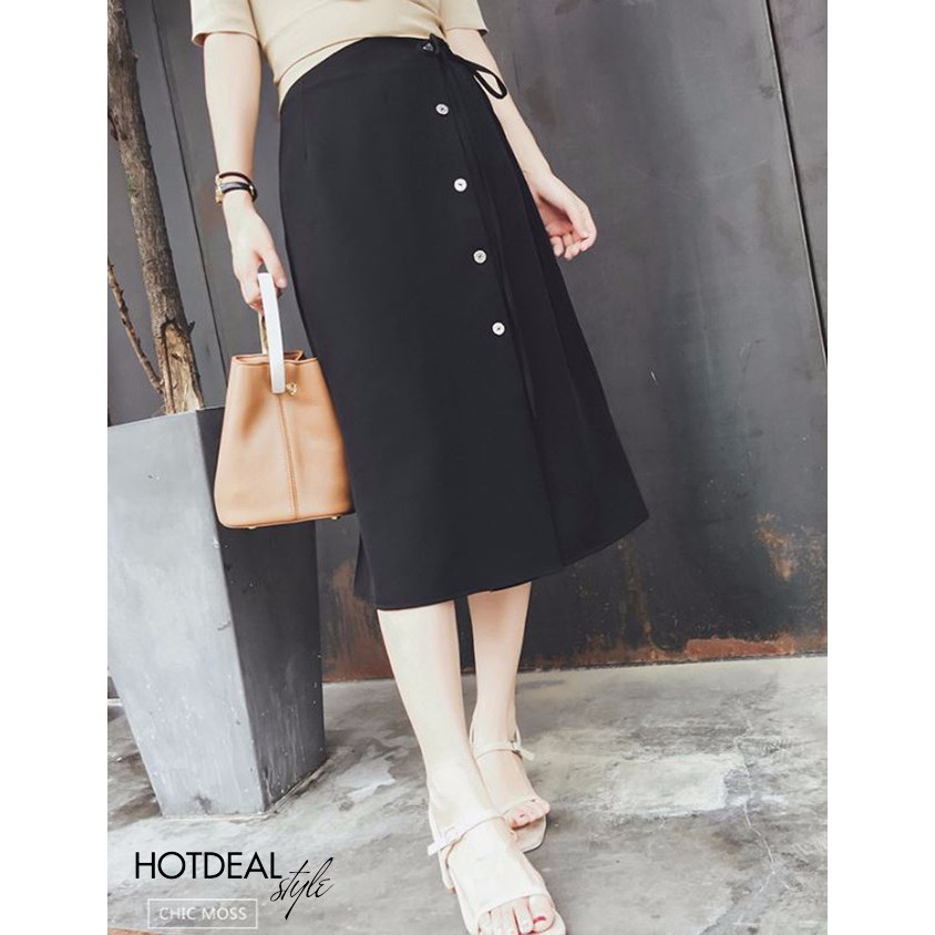 ❣️FREESHIP❣️Chân Váy Chữ A Phối Nút Anie