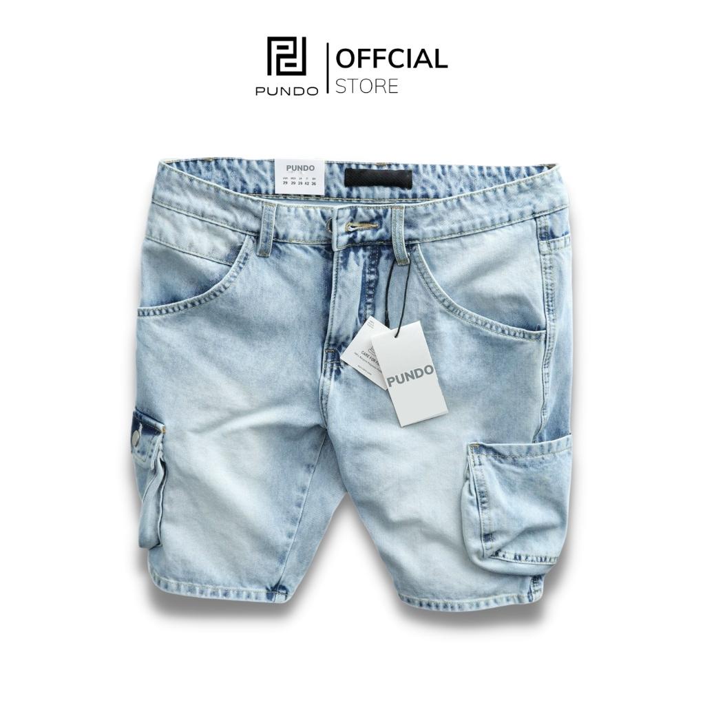 Quần short jean nam kiểu túi hộp 4 màu đơn giãn , chất jean cao cấp dễ phối PUNDO QSPD08