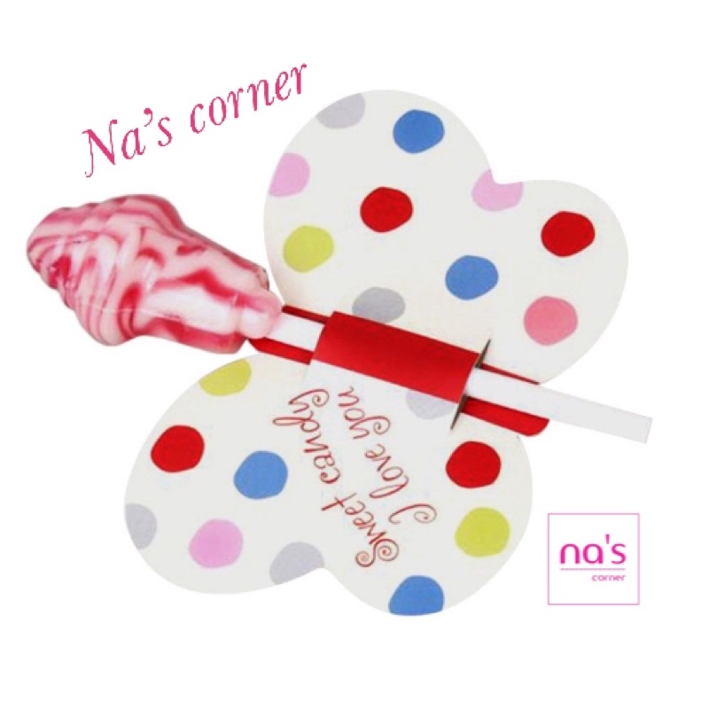 Thẻ giấy hình dễ thương ngộ nghĩnh trang trí kẹo mút