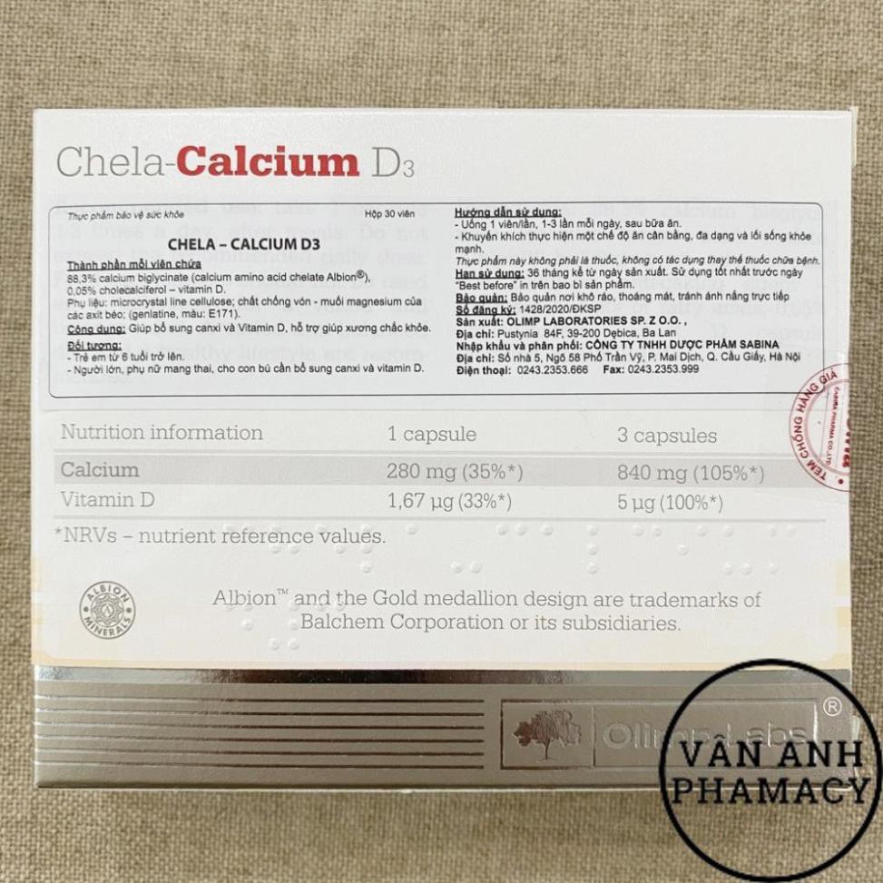 ☑️[Chính Hãng] Canxi cho bà bầu và trẻ Chela-Calcium D3 – Hỗ trợ bổ sung Canxi và Vitamin D3, giúp xương chắc khỏe