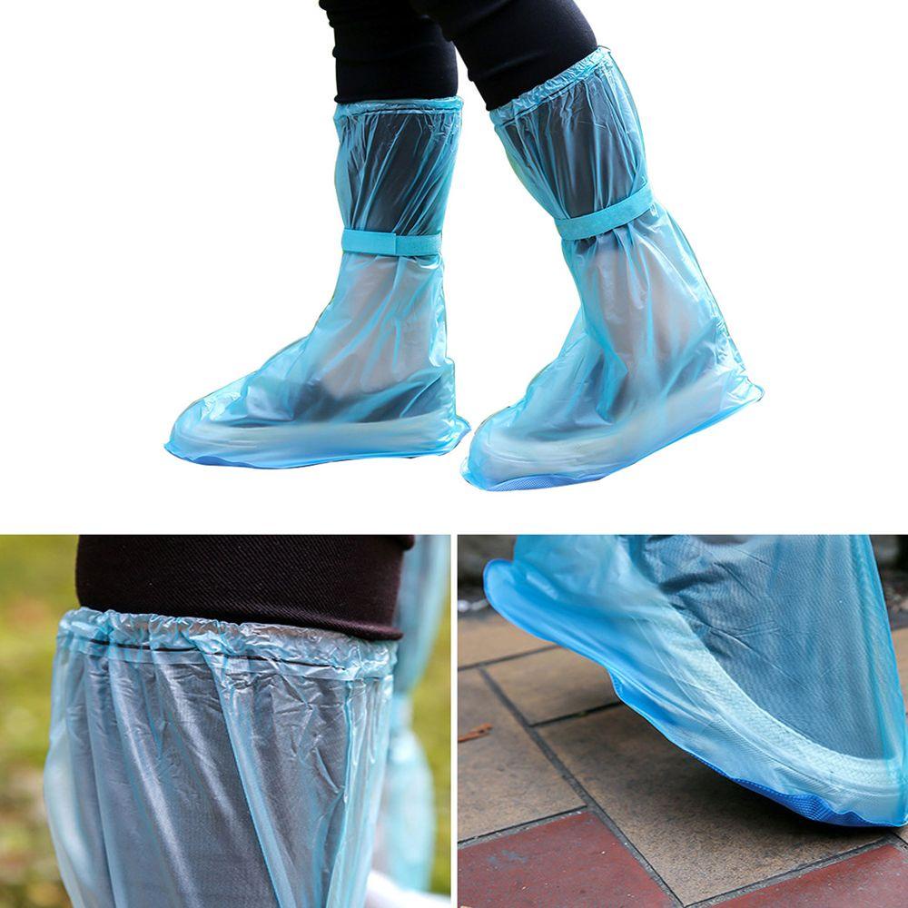 Vỏ Bọc Giày Đi Mưa Bằng Nhựa PVC Dày Trong Suốt Chống Trượt Không Thấm Nước Tái Sử Dụng