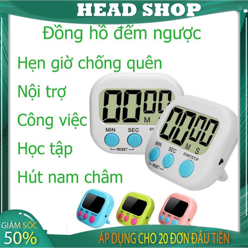 Đồng hồ bấm giờ đếm ngược Mini hẹn giờ thời gian nấu ăn J17 HEAD SHOP