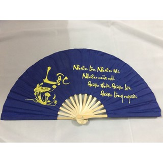(Size To) Quạt Lụa Thư Pháp Truyền Thống