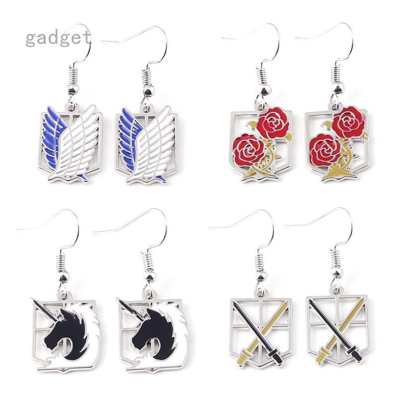 Attack On Titan anime earrings cosplay