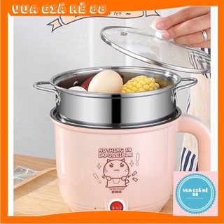 Ca lẩu mini 1,8l ca lẩu đa năng tặng kèm giá hấp inox