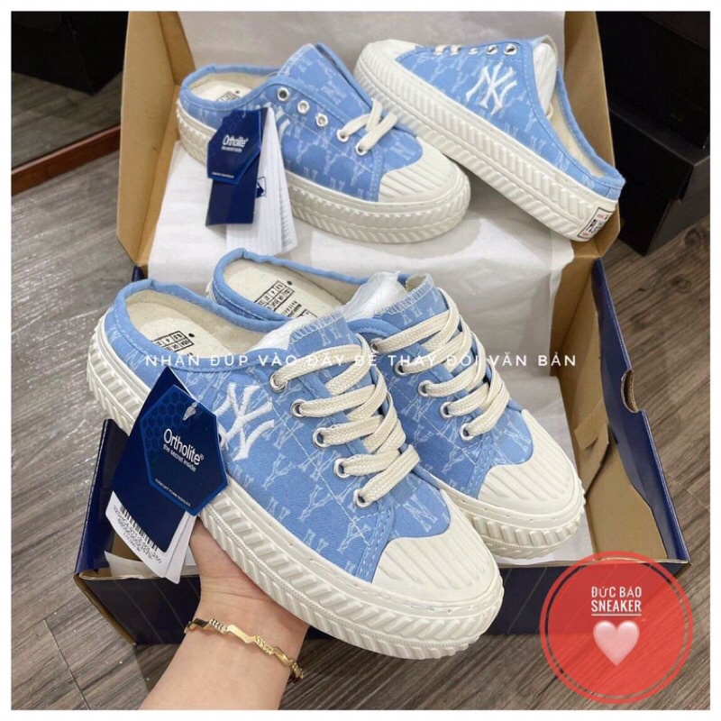 -Thể thao nam nữ [FREE SHIP]Sục mlb ny xanh dương 36-40 full Bill full box