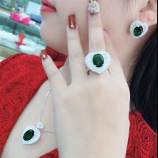 Bộ trang sức bạc ý siêu VIP( nhiều màu đá)