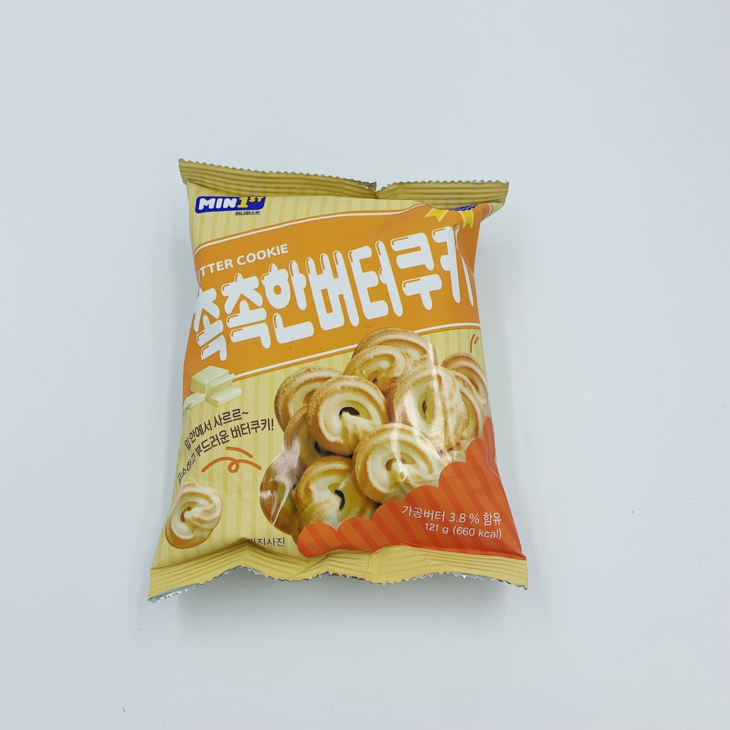 Snack bánh quy bơ Mini First từ Hàn Quốc - Bim bim hương bơ thơm ngậy cho bé và gia đình