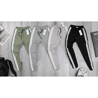 Quần jogger nam chất đũi kiểu dáng thể thao, quần nam thể thao 3 sọc cao cấp thời trang PATOMI-Q093