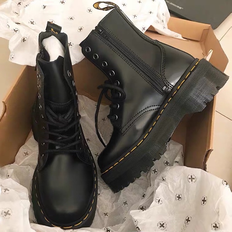 [ORDER] Giày Bốt Dr Martens Đế Dày CAO Vải Len Co Giãn Thời Trang 2020