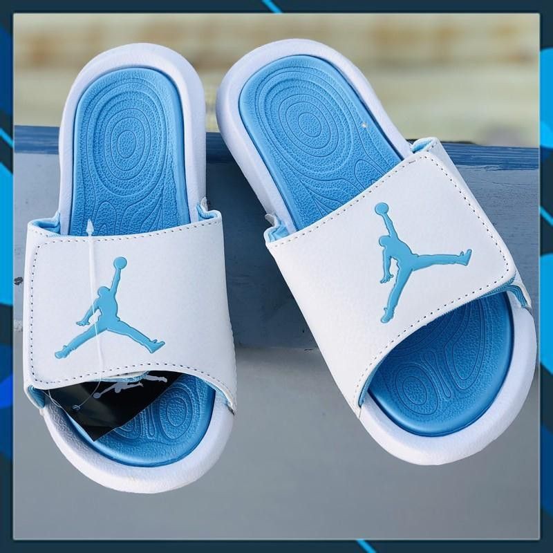 🎁Hàng sẵn + Hộp + Freeship🎁 Dép quai ngang JD Jordan hydro 6 -màu trắng xanh