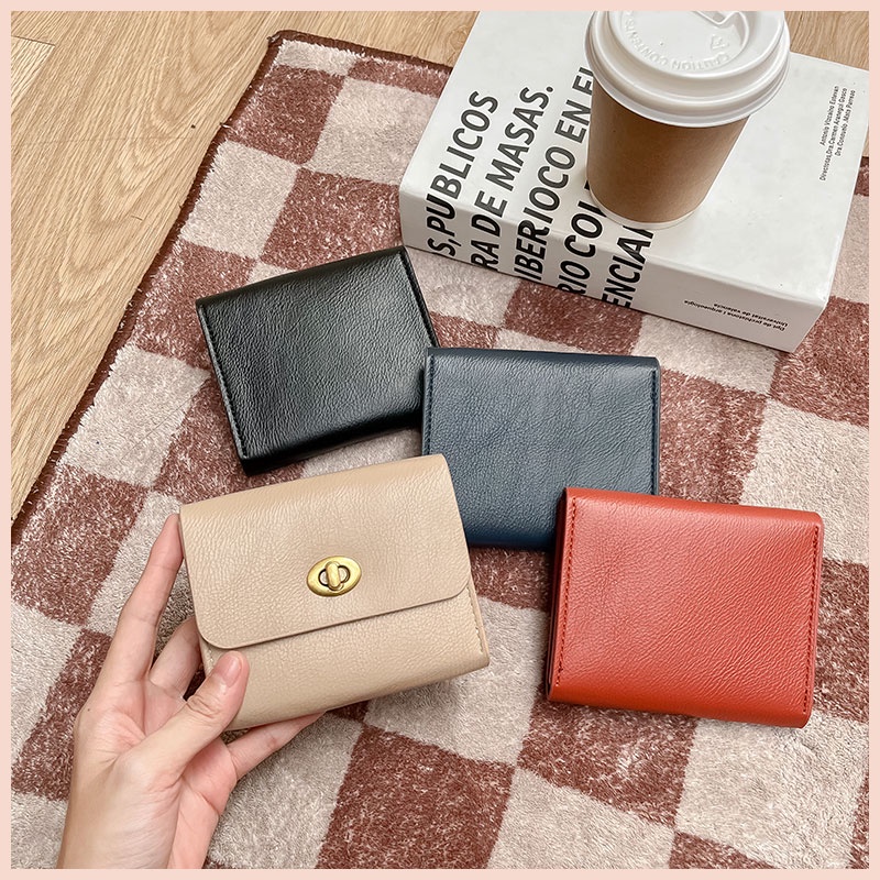 Ví nữ mini đựng thẻ cầm tay card holder da nhiều ngăn cao cấp W192 Micocah chính hãng