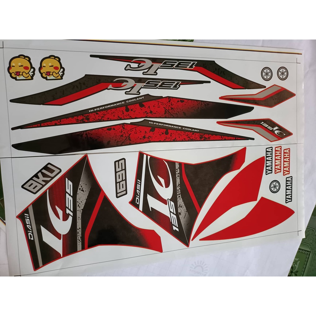 TEM RỜI EX 135 LC ĐỎ ĐEN