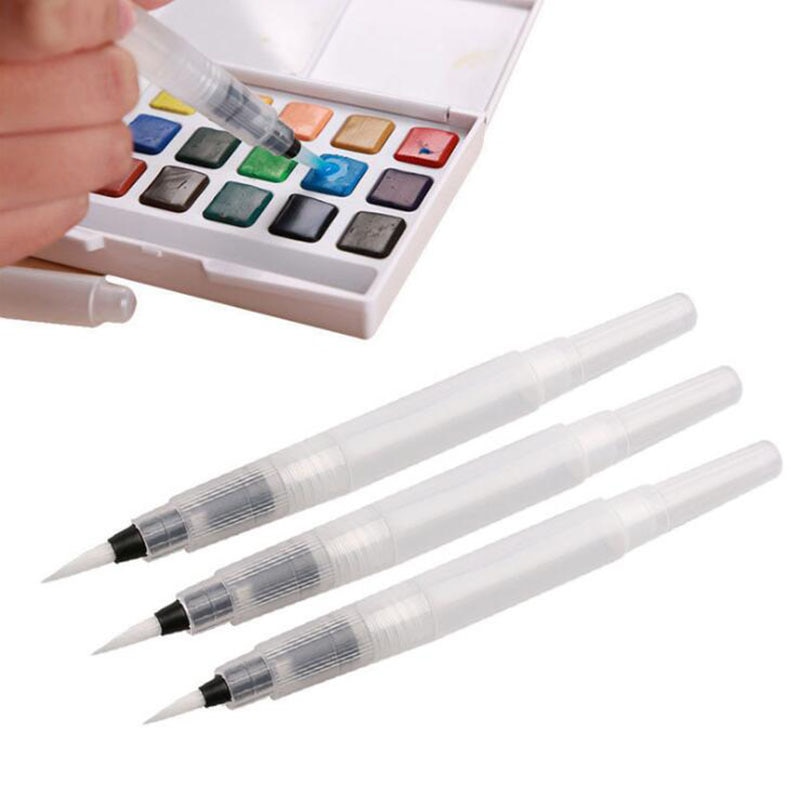 Set 3 Bút Cọ Vẽ Màu Nước Nhiều Kích Cỡ Tiện Dụng
