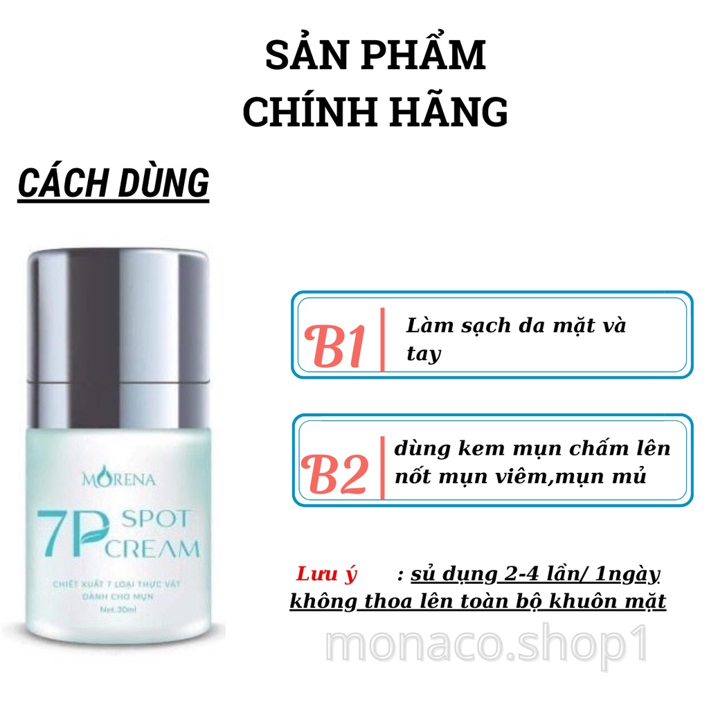 Kem mụn 7P chiết xuất 7 loại thực vật dành cho mụn bọc mụn trứng cá mủ viêm