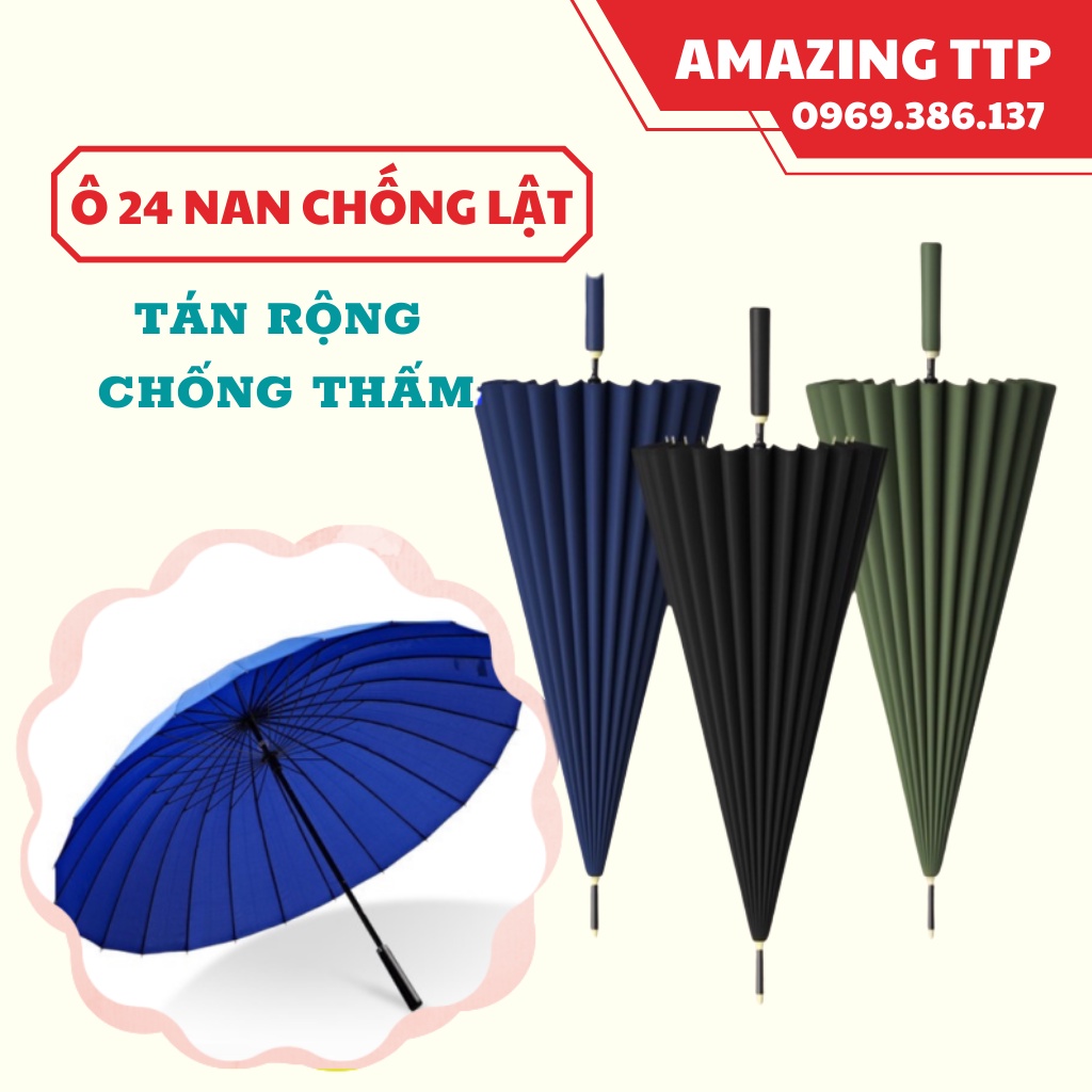 Ô Dù Siêu To 24 Nan Kiểu Dáng Đẹp Vải Chống Thấm Nước Chống Tia UV Bảo Vệ Da Hiệu Quả ⭐ Dù Che Mưa Siêu To Loại Tốt