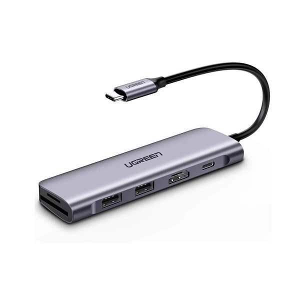 Cáp USB Type C to HDMI, USB 3.0, đọc thẻ SD/TF, hỗ trợ sạc USB C Ugreen 70411