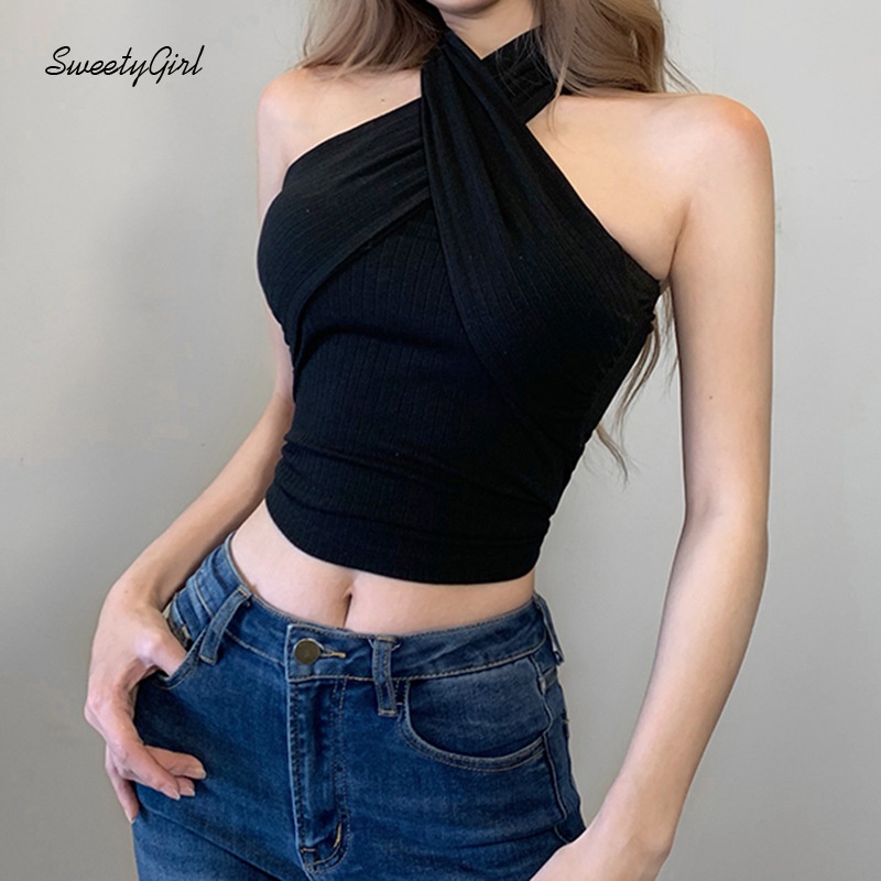 Áo Hai Dây Màu Trơn Dáng Ôm Phong Cách Thể Thao Thời Trang Cho Nữ