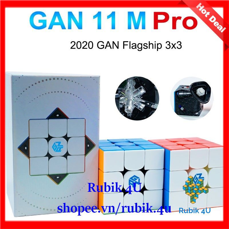 Rubik 3x3x3 GAN 11 M Pro Khối Rubic Lập Phương 3 Tầng Cao Cấp