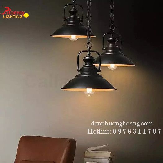 Đèn thả trang trí quán cafe phong cách vintage