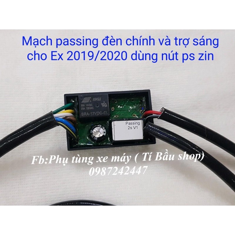 Mạch passing đèn chính và trợ sáng cho EX 2019  trên nút passing zin của xe