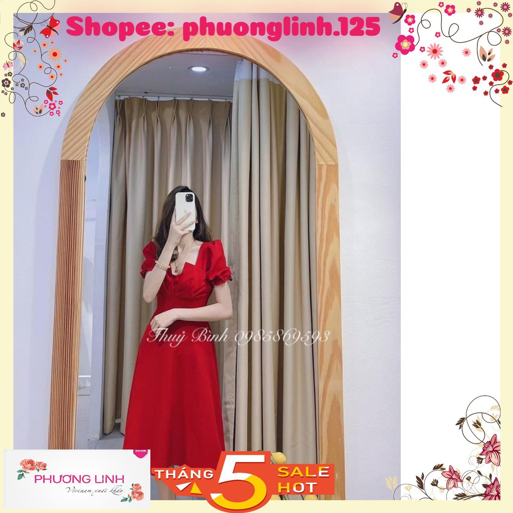 [Mã FAGREEN1505 giảm tới 30K đơn 99K] VÁY VNXK XẾP QUẠT NGỰC TAY BỒNG 2M CHO NỮ | BigBuy360 - bigbuy360.vn